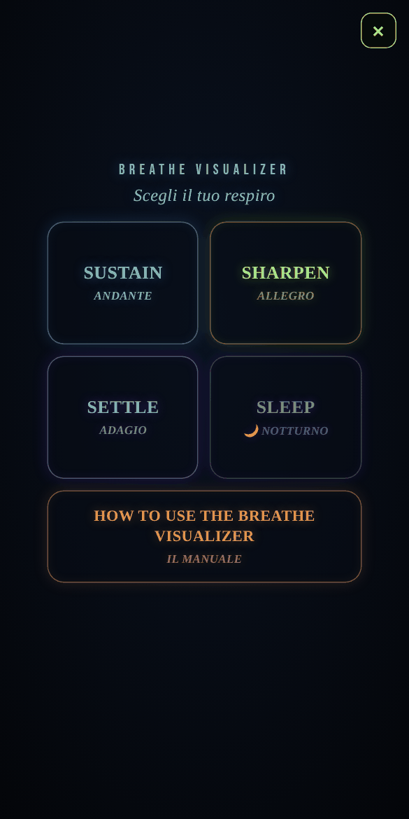 Scegli il tuo respiro — Sustain is the open door
